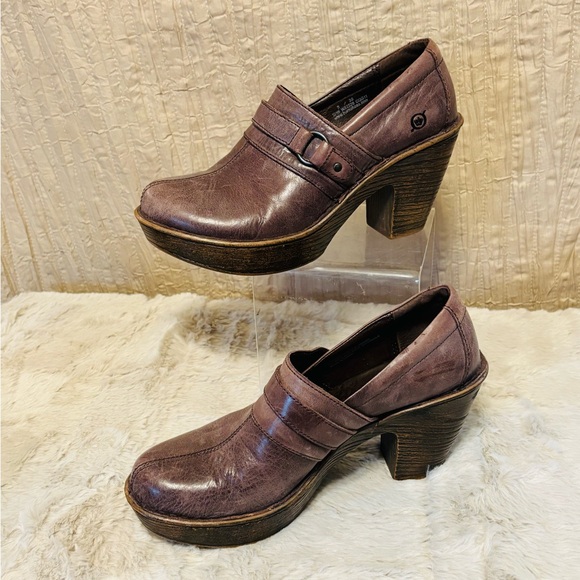 Born Women's Purple Heeled Loafers - Picture 2 of 7